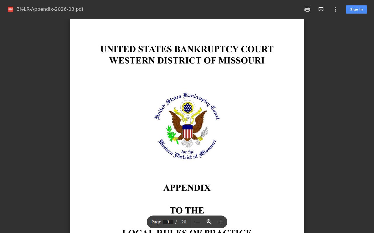 Brimson court docket federal bankruptcy local rule comparison source