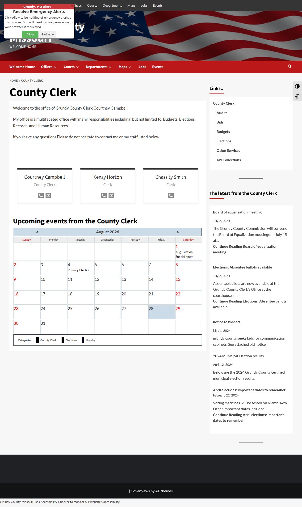 Grundy County court records county clerk office reference