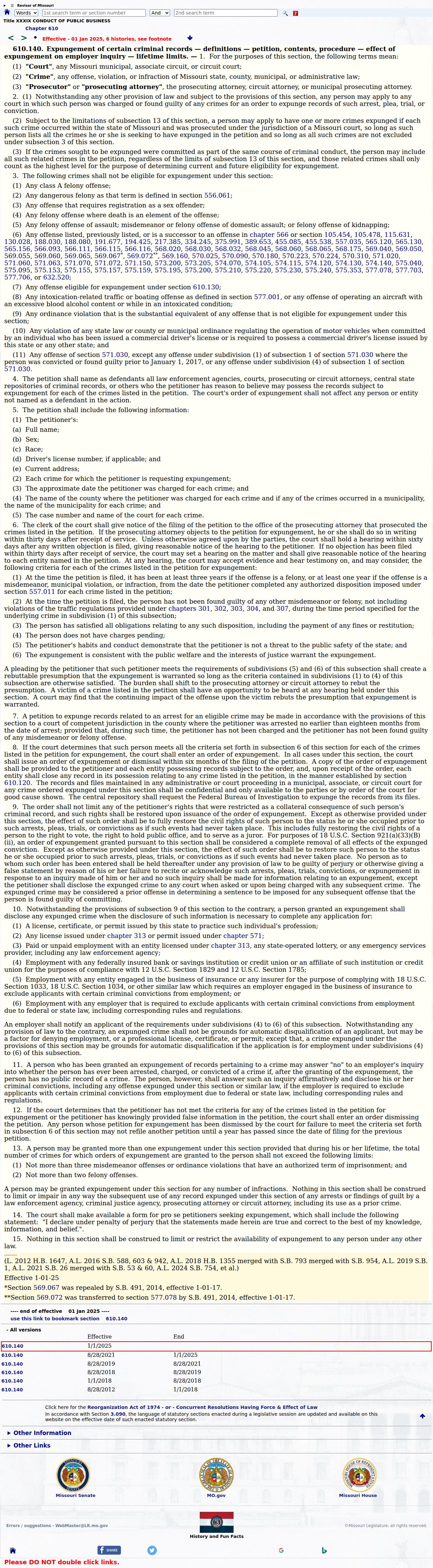 Grundy County criminal docket expungement statute source