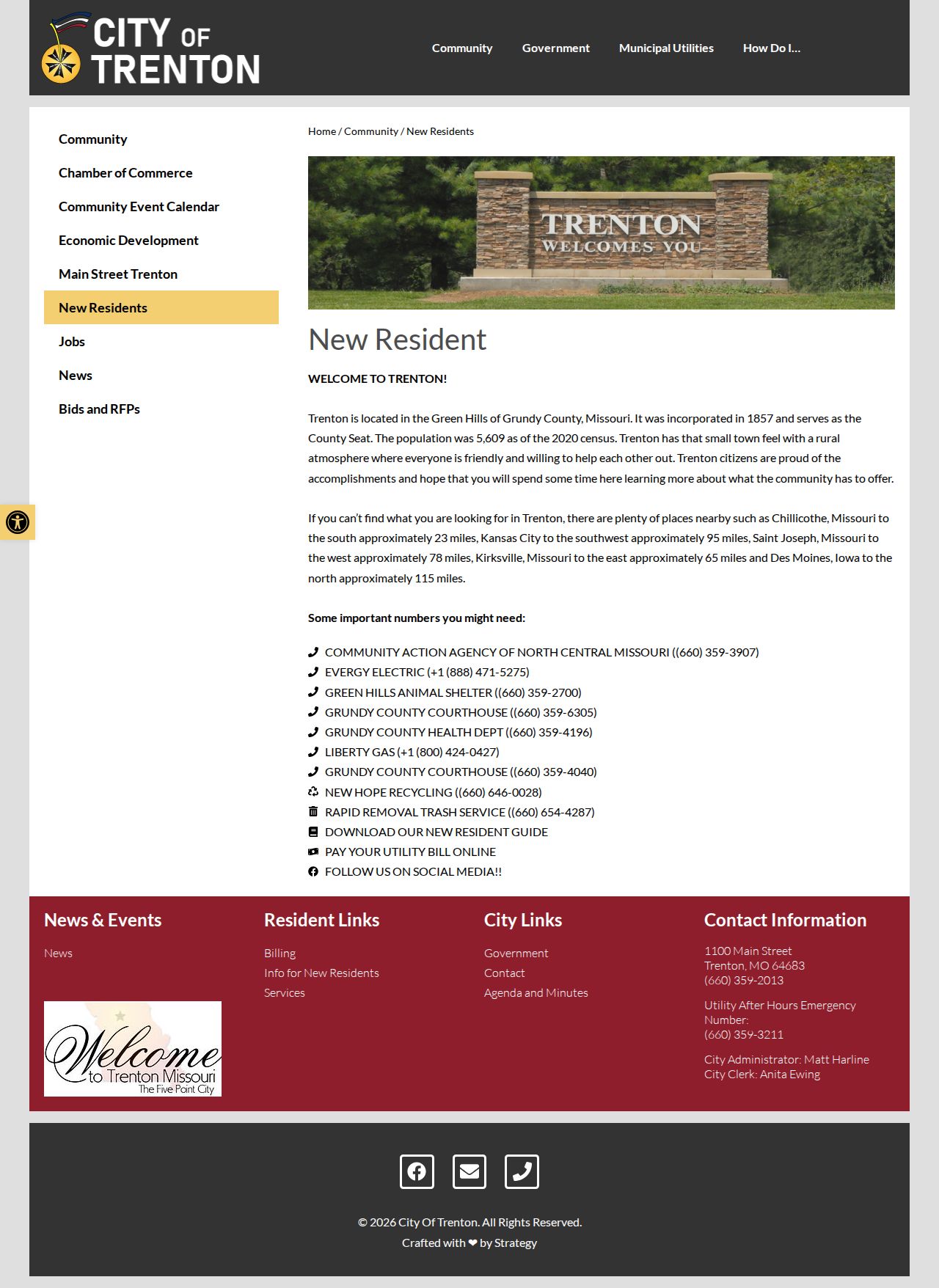 Trenton court docket community page source for city context